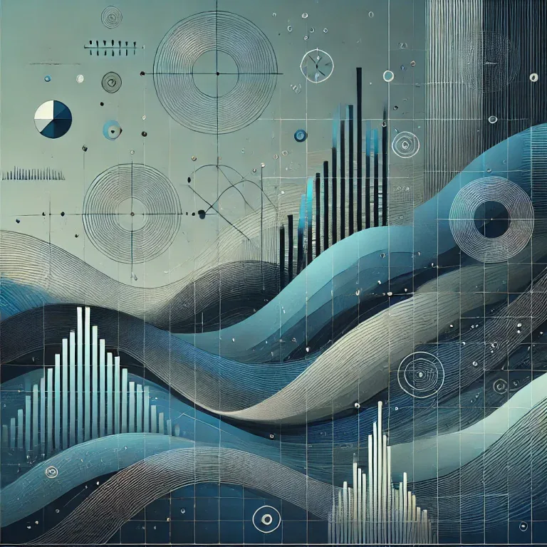 Abstract financial visualization representing algorithmic trading and market structure.
