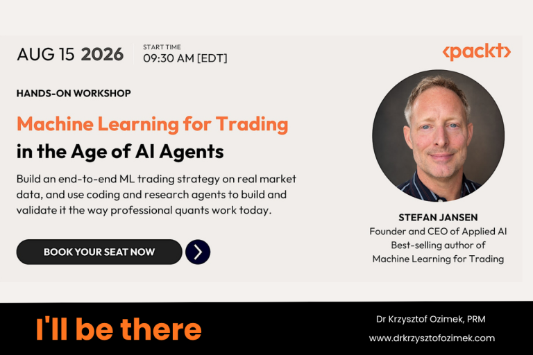 Attending “Machine Learning for Trading in the Age of AI Agents” — Live Workshop with Stefan Jansen